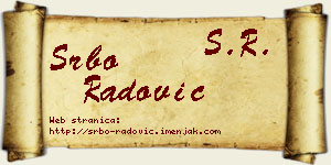 Srbo Radović vizit kartica